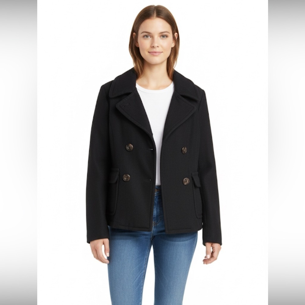 American Eagle black wool blend jacket coat size xsmall